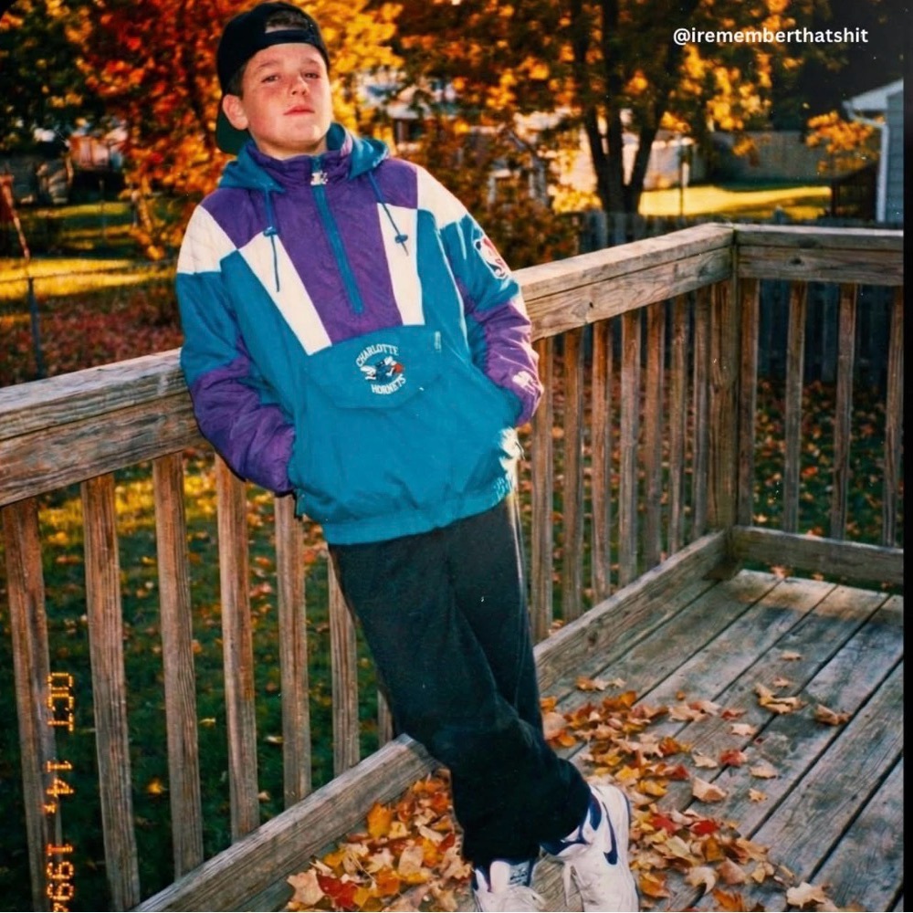 Vintage starter jacket pullover Hornets original colorway